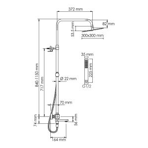 Душевой комплект WasserKRAFT A199.118.103.010.CH Thermo хром
