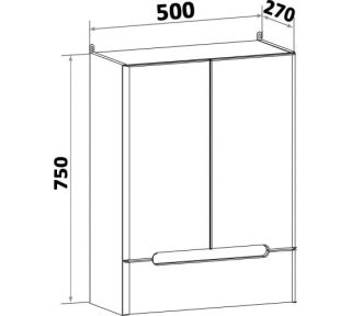 Шкаф навесной Runo  Парма 50 (00-00001052) Шкаф навесной Runo  Парма 50 (00-00001052)