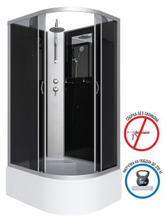 Душевая кабина Niagara NG-2510-14LBKT 120x80см серебро/тонированное