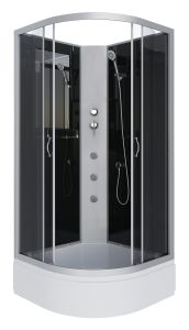 Душевая кабина Niagara NG-3501-14BKG с гидромассажем 90x90см серебро/тонированное