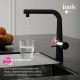 Смеситель для кухни IDDIS Пьюр (Pure) PURBLPFi05N с каналом для фильтрованной воды чёрный матовый