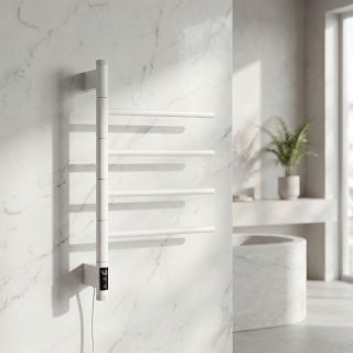 Полотенцесушитель электрический WasserKRAFT Rur 30TH103-4WM 50x60 см белый матовый