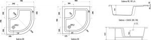 Душевой поддон Ravak Sabina 90x90 A217001020