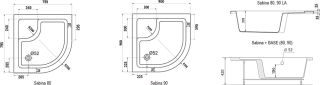 Душевой поддон Ravak Sabina 90x90 A217001020