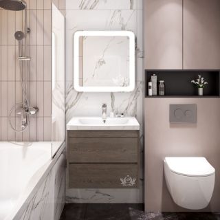 Зеркало с подсветкой Art&Max Latina 60см AM-Lat-600-600-DS-F Зеркало с подсветкой Art&Max Latina 60см AM-Lat-600-600-DS-F