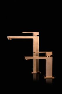 Смеситель для раковины Boheme Qubic 471-CB брашированная медь Смеситель для раковины Boheme Qubic 471-CB брашированная медь