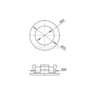 Обрамление перелива раковины AlcaPlast A21 Обрамление перелива раковины AlcaPlast A21