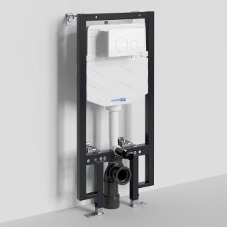 Система инсталляции для унитазов WasserKRAFT Vils 56TLT.010.ME.WM02 с кнопкой смыва белый матовый