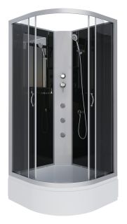 Душевая кабина Niagara NG-3503-14BKG с гидромассажем 80x80см серебро/тонированное