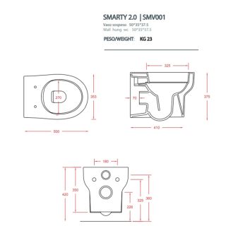 Унитаз Artceram SMARTY SMV001 01 00 белый Унитаз Artceram SMARTY SMV001 01 00 белый