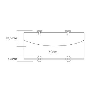 Полка Asphe WasserKRAFT Tauber K-64424 никель