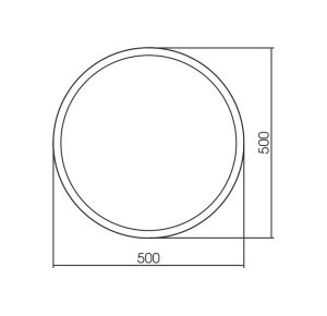 Зеркало Aquanika Metallica AQM5050RU139 50 см бежевый