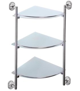 Полка стеклянная угловая Haiba HB1907-3 хром Полка стеклянная угловая Haiba HB1907-3 хром