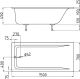 Ванна из искусственного камня AquaStone Арма 150x70см белый