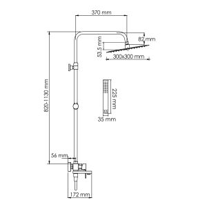 Душевой комплект WasserKRAFT A277.162.218.BM черный