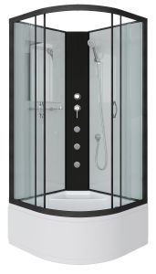 Душевая кабина Niagara NG-6707-14BKG с гидромассажем 80x80см чёрный/прозрачное