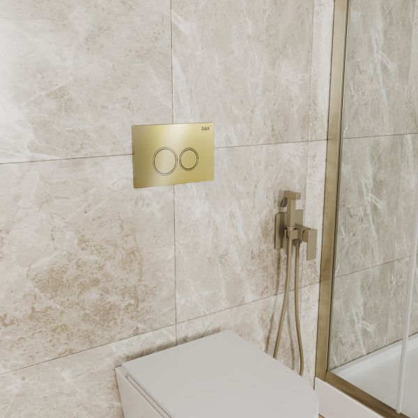 Клавиша смыва D&K Bayern DB1529007.2 (арт.инсталл DI8050127), золото глянец (DB1529007.2)