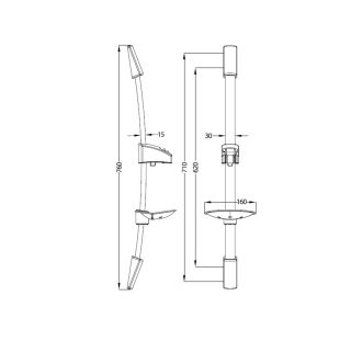 Душевая штанга IDDIS Shower Bar с мыльницей хром глянцевый A30311 Душевая штанга IDDIS Shower Bar с мыльницей хром глянцевый A30311