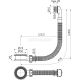 Слив-перелив для раковины AlcaPlast хром A328CR