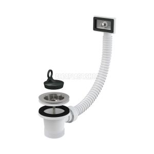 Водослив сифона для мойки AlcaPlast 6/4" с нержавеющей рeшeткой ?70 и гофропереливом A331