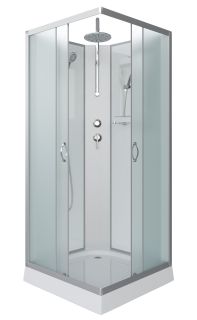 Душевая кабина Niagara NG-1101-14BKT 90x90см серебро/матовое