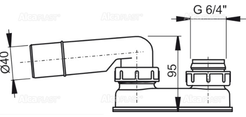 Гидрозатвор AlcaPlast ?40 A53-DN40 Гидрозатвор AlcaPlast ?40 A53-DN40