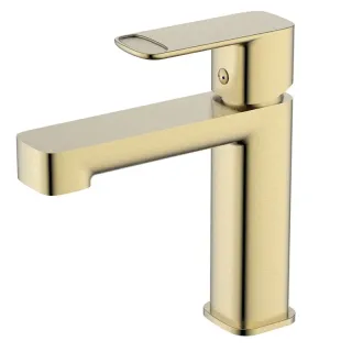 Смеситель для раковины AQUAme Parma AQM6610BG золото брашированное