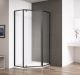 Душевой уголок Cezares Эко (Eco) ECO-O-P-1-90-P-NERO 90x90 см профиль чёрный матовый стекло рифлёное
