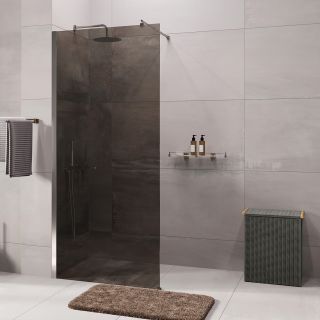 Душевая перегородка WasserKRAFT Rur 30W39BN-TG 90 см профиль никель стекло тонированное