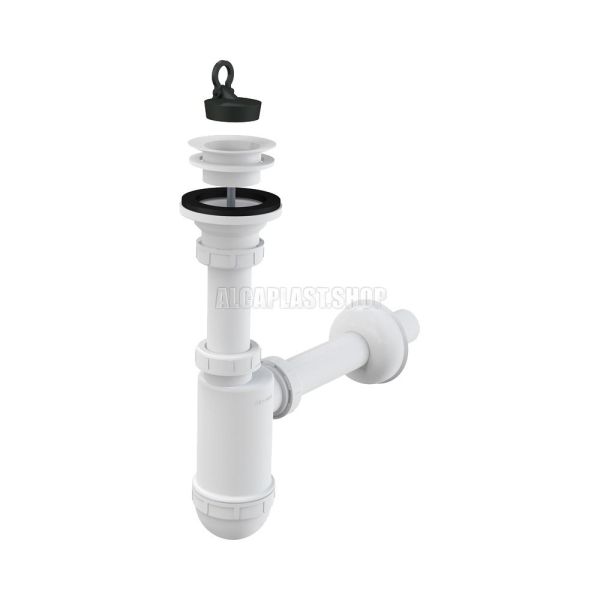 Сифон для раковины AlcaPlast ?32 с пластмассовой решеткой ?63 A421