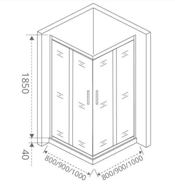 Душевой уголок Good Door Latte CR -100-C-WE стекло прозрачное