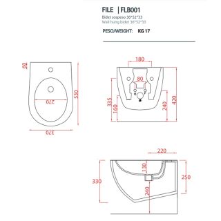 Биде Artceram FILE 2.0 FLB001 16 00 blu zaffiro Биде Artceram FILE 2.0 FLB001 16 00 blu zaffiro