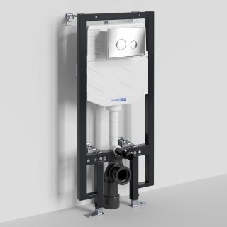 Система инсталляции для унитазов WasserKRAFT Vils 56TLT.010.ME.CH01 с кнопкой смыва хром