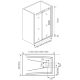 Душевая дверь Good Door Galaxy WTW-130 130Х195 стекло прозрачное