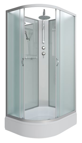 Душевая кабина Niagara NG-33184-14RBKT 110x80см серебро/матовое