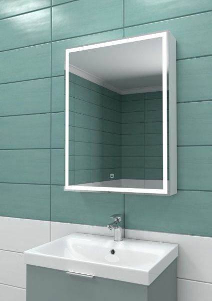 Зеркало-шкаф с подсветкой Art&Max Techno правый 55см белый AM-Tec-550-800-1D-R-DS-F Зеркало-шкаф с подсветкой Art&Max Techno правый 55см белый AM-Tec-550-800-1D-R-DS-F