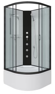 Душевая кабина Niagara NG-6708-14BKG с гидромассажем 90x90см чёрный/прозрачное