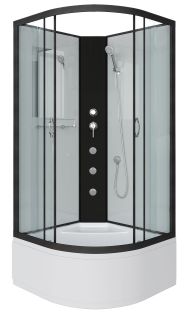 Душевая кабина Niagara NG-6708-14BKG с гидромассажем 90x90см чёрный/прозрачное Душевая кабина Niagara NG-6708-14BKG с гидромассажем 90x90см чёрный/прозрачное