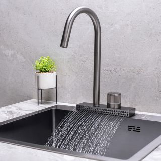 Смеситель для кухни РМС SUS130PVD-017F графит Смеситель для кухни РМС SUS130PVD-017F графит