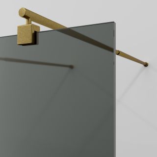 Душевая перегородка WasserKRAFT Vechte 60W40BG-TG 120 см профиль золото матовое стекло тонированное