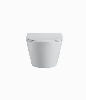 Унитаз подвесной безободковый (торнадо) D&K Rhein.Bach 500*360*350мм, сиденье микролифт, белый (DT1476516)