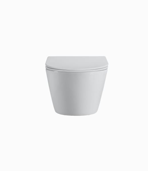 Унитаз подвесной безободковый (торнадо) D&K Rhein.Bach 500*360*350мм, сиденье микролифт, белый (DT1476516)