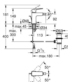Смеситель для биде Grohe Cubeo 1018100000 хром