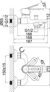 Комплект смесителей DK DA1350001SET (DA1352101,DA1353201)