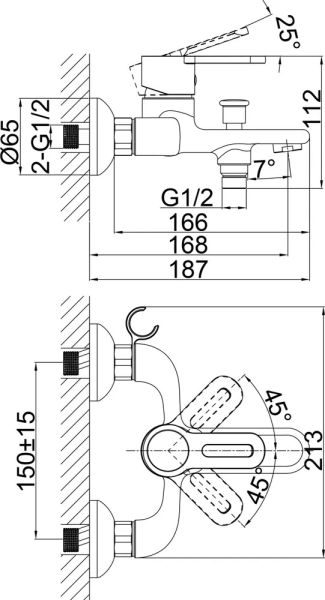 Комплект смесителей DK DA1350001SET (DA1352101,DA1353201)