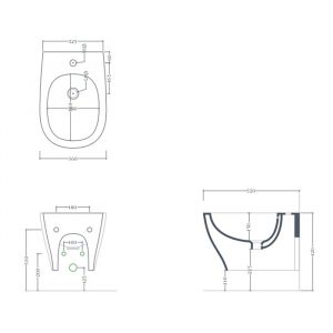 Биде Artceram TEN TEB004 17 00 черное