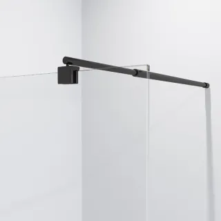 Душевая перегородка Niagara Eco NG-551-80BLACK 80 см профиль чёрный стекло прозрачное