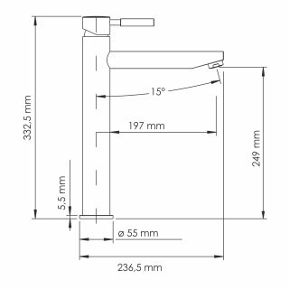 Смеситель для раковины WasserKRAFT Wern 4203H никель