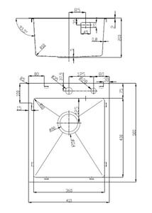 Кухонная мойка D&K DKS415006 41см графит