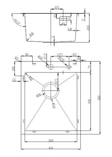 Кухонная мойка D&K DKS415006 41см графит Кухонная мойка D&K DKS415006 41см графит